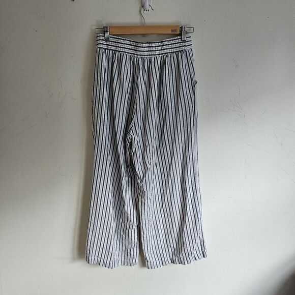 Max Studio Blue & White Linen Pants - Picture 5 of 9